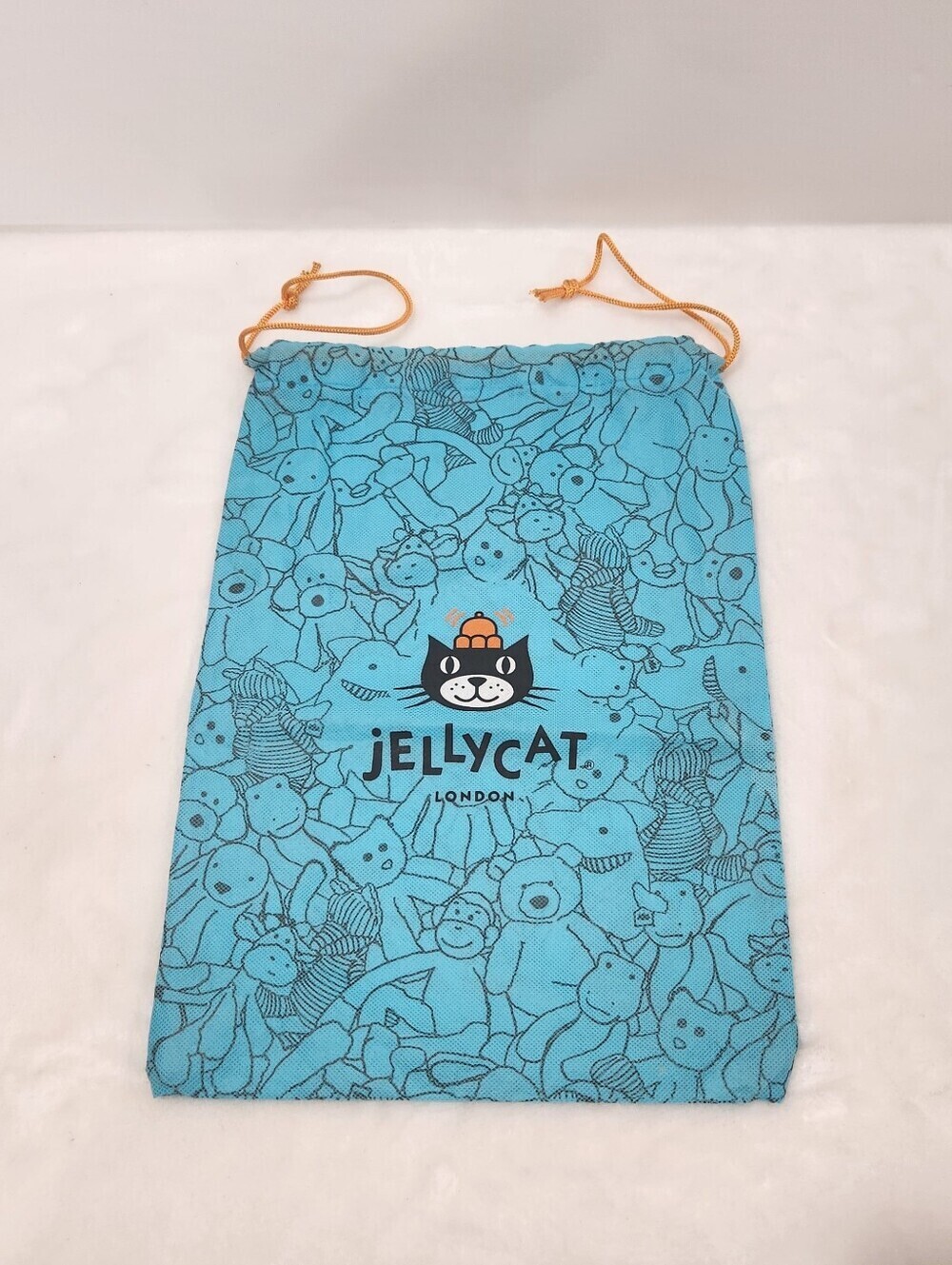 Jellycat London Blue Tourquise Drawstring Dust Bag 11" X 15.5"